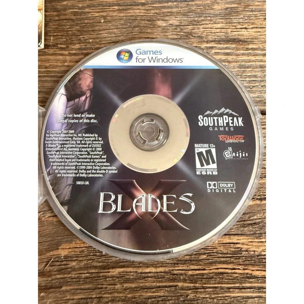 Y2K 2000s SouthPeak Games X Blades PC Game Windows Disc and Manual